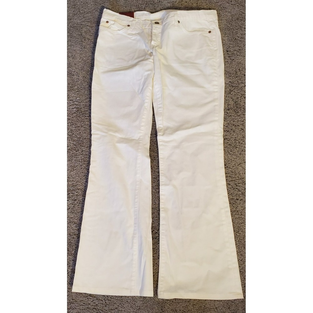 Blue 2 Women White Jeans Size 32 Inseam 30" Mid Rise‎ Made in California USA